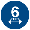 6-feet apart icon